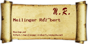 Meilinger Róbert névjegykártya